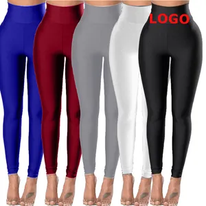 Leggings senza cuciture logo personalizzato moda nuovo stile nero vita alta stretto leggings Yoga senza cuciture per le donne