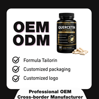 Capsules d'extrait de Quercétine en vrac ODM/OEM 500mg Haute Pureté Supplément Végétalien Antioxydant Naturel Soin Cœur et Immunité Halal