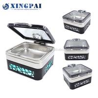 XINGPAI autres fournitures d'hôtel et de restaurant 304 chauffe-plats en acier inoxydable carré Led chauffe-plats pour la restauration