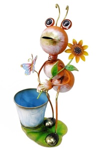 Outdoor prato ornamenti con vaso di fiori In Metallo Ant Decorazioni Da Giardino - Product Image 2