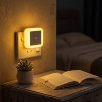 Lámpara de Noche LED Inteligente con Sensor, Inalámbrica, Portátil, con Cable, Ecológica, Luz Blanca Cálida, para Cocina, Dormitorio, Mesita de Noche