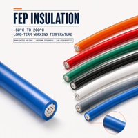 Fil FF46-1 toronné 600V FEP pour applications haute température, 12-26AWG, en cuivre sans oxygène étamé, pour boucle de masse électronique