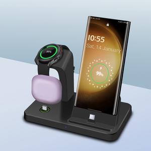 Estación de Carga en Oferta para Samsung Z <span class=keywords><strong>Flip</strong></span> Fold 3 en 1, Base de Carga Inalámbrica Rápida Tipo C para Galaxy Watch 5 <span class=keywords><strong>Pro</strong></span> Buds - Product Image 2