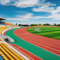 Piste d'athlétisme extérieure respirante à double couche en caoutchouc PU conforme EN 14877, fournie directement par l'usine pour les campus philippins