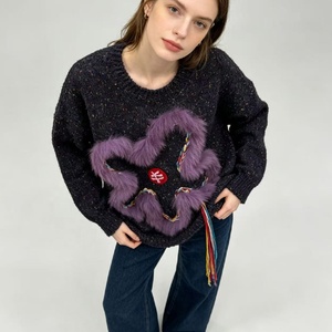 Suéter de Punto Personalizado Tyan 2026 con Logotipo OEM/ODM, Suéter de Punto Jacquard, Suéter de Lana Personalizado con Cuello Redondo para Mujer - Product Image 6
