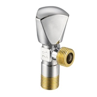 Robinet d'arrêt d'angle pour salle de bain, robinet à manivelle quart de tour pour eau de toilette, évier de cuisine, robinet triangulaire 1/2" filetage G