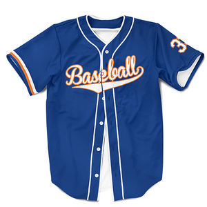 Veste de baseball personnalisée par sublimation thermique, manteau de sport avec patch brodé, uniforme de softball, maillot de baseball unisexe - Product Image 3