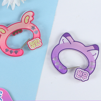 Porte-clés en acrylique personnalisé avec impression de dessins animés, mignon, kawaii, double face