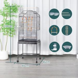 Dayanıklı Metal Papağan Kafesi Tekerlekli ve Ayaklı, Besleme Kapılı, Uzun Süreli Kullanım İçin Tasarlanmış Evcil Hayvan Kafesleri Evcil Hayvan Evi - Product Image 6