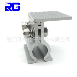 Abrazadera de teja de aluminio de 60x48x4mm con orificio M8, soporte de montaje solar para techo de acero coloreado - Product Image 4