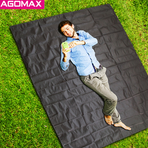 Custom Printed Folding Lightweight Black 210T Polyester <b>Picnic</b> <b>Blanket</b> Pocket <b>Picnic</b> Mat - Product Image 6