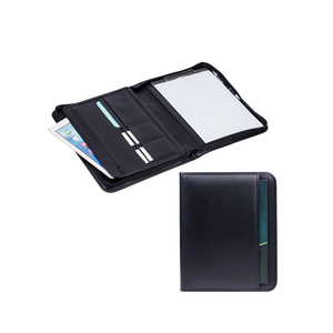 Biểu tượng tùy chỉnh PU da danh mục đầu tư A4 dây kéo thư mục tập tin thanh lịch nộp hồ sơ sản phẩm - Product Image 1