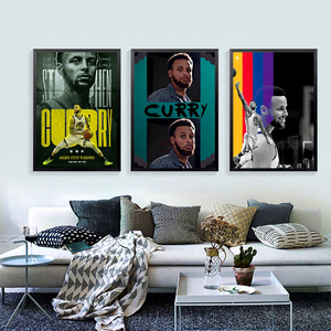Láminas de Jugadores de los Warriors, Pósters de Estrellas del Baloncesto, Arte Decorativo para Salas de Estar, Bares, Tiendas de Lotería y Gimnasios - Product Image 5