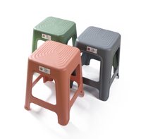 Nouvelle vente chaude en gros carré de couleur antidérapant tabouret haut chaise de loisirs modulaire chaise haute empilable en plastique pour une utilisation en extérieur