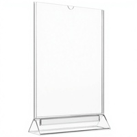 Support de menu double face personnalisé en plastique pour cartes de visite et porte-affiches A4/A5 pour publicité de table
