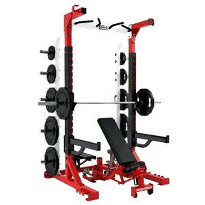 High End Gym Smith Machine Cross Fit Free Weight Gym Equipment Commercial Squat Rack For Fitness Center