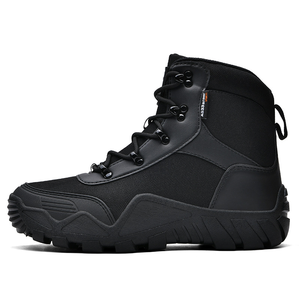 Bottes tactiques montantes noires pour hommes DAF34, robustes, antidérapantes, semelle extérieure résistante à l'abrasion, bottes de combat, randonnée en plein air - Product Image 3