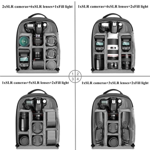 Voyage en plein air photographie Studio vidéo appareil photo reflex numérique objectif SLR trépied support sac à dos 12V énergie solaire Sport caméra <span class=keywords><strong>filtre</strong></span> étui sac - Product Image 2