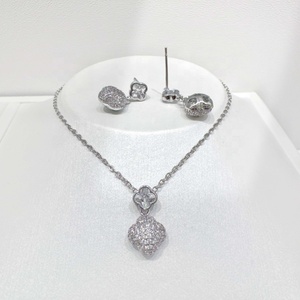 custom plata 925 sterling <b>silver</b> 2 piece heart party <b>set</b> luxury gift dainty zircon wedding korean fashion women's jewelry <b>sets</b> - Product Image 1