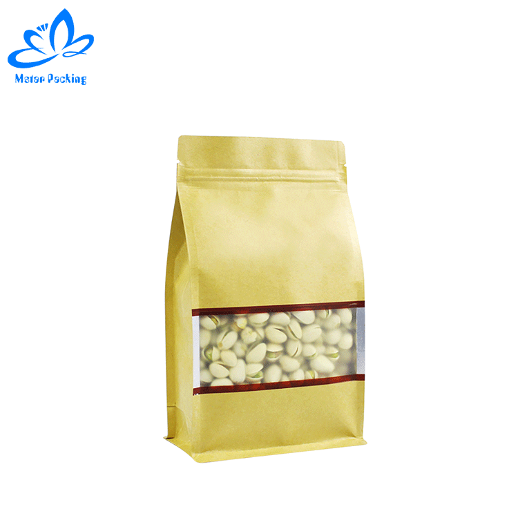 n rapide faible QUANTITÉ MINIMALE DE COMMANDE fenêtre Mate Fond Plat Tiennent la Poche d'emballage de grain de Café Bonbons sacs