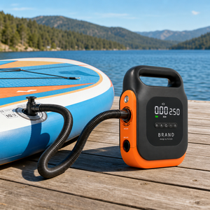 Pompe à air portable rechargeable pour SUP, double fonction gonflage/dégonflage, <span class=keywords><strong>compresseur</strong></span> d'air numérique 2,5 bars, gonfleur pour <span class=keywords><strong>paddle</strong></span> board et bateau gonflable - Product Image 3