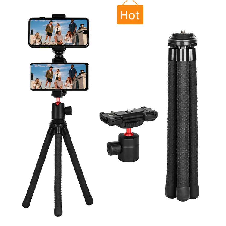 KINGJOY Mini Flexible Octopus Tripod for iPhone/samsung/Huaweis Mobile Phone Smartphone holder for Gopros Camera Accessory