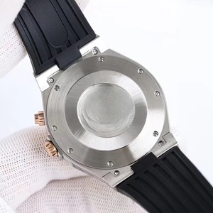 Montre de luxe haut de gamme pour homme, cadran marron or rose, bracelet en caoutchouc marron, remontage automatique, double fuseau horaire, réserve de marche, jour/nuit, date, nouveauté 2026 - Product Image 4