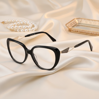 Lunettes optiques légères pour femmes, monture en acétate, style œil de chat, monture complète, 12 pièces, pour un usage quotidien