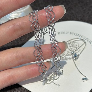 Cadena de Clavícula con Cuentas de Diseño Exclusivo en Plata de Ley S925 con Concha Blanca, Accesorios de Moda de Primavera, Venta al por Mayor - Product Image 4