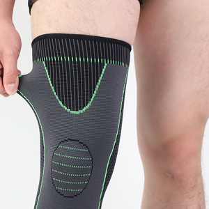 高品质压缩长腿护膝篮球套氨纶尼龙材料钩环闭合运动保护 - Product Image 4