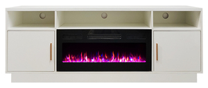 62 ° F a 82 ° <span class=keywords><strong>Chimenea</strong></span> Eléctrica Decorativa con Efecto de Cristales de 3 Llamas de Colores, Soporte para TV para Sala de Estar - Product Image 3