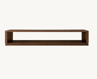 Table basse rectangulaire ouverte en bois de style moderne pour salon, OEM/ODM