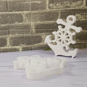 Moules de stockage d'art en résine 3D écologiques faits à la main S1361 PC Ins Outils de gâteau en silicone Ornements d'ancre de bateau Fabrication de résine de numéro - Product Image 2