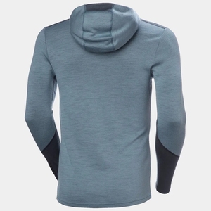 <span class=keywords><strong>Sous</strong></span>-vêtements thermiques en laine mérinos à manches longues imprimés pour homme avec capuche pour la <span class=keywords><strong>randonnée</strong></span>, le ski, couche de base sans couture, chaud - Product Image 3