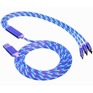 Venta caliente estable de lujo USB Blue Data <span class=keywords><strong>Cable</strong></span> Watch <span class=keywords><strong>Internet</strong></span> <span class=keywords><strong>TV</strong></span> Cables de carga emisores de luz - Product Image 1
