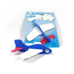 Pas cher BRICOLAGE Biplan Planeur En Mousse Eva Respectueux Fantastique Main Jetant Alimenté Avion Volant pour Les Enfants