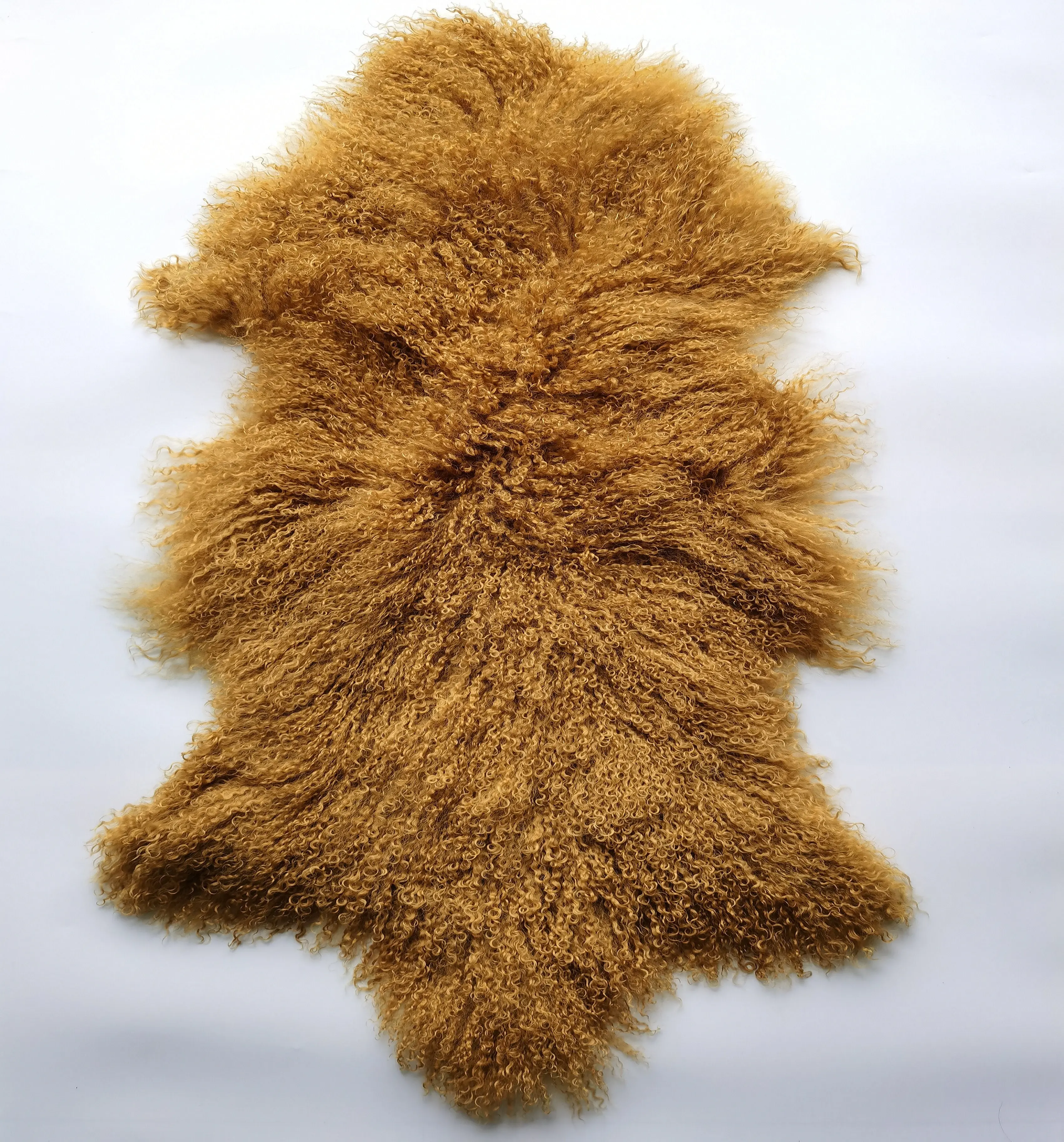 Manta de piel de oveja mongola tibetana, Pelt de pelo rizado Natural, color Beige, color gris, plato de longitud de piel Natural, 7-15 días