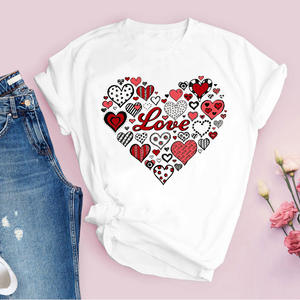 T-Shirt Estiva da Donna di Alta Qualità, Semplice e alla Moda, con Stampa, Collo Tondo, <span class=keywords><strong>Bianca</strong></span>, Maniche Corte - Product Image 6