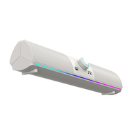 Haut-parleurs d'ordinateur de jeu à lumière RVB sans fil Microphone alimenté par USB 4 niveaux de basse Audio bidirectionnel réglable EQ Desktop AIO
