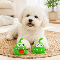 Jouet pour chien amusant en forme d'alien, jouet à mâcher en caoutchouc naturel, jouet durable pour chiot