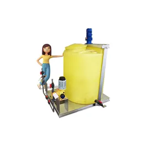 Fabricante IEPP sistema de dosificación química neutralización PE tanque de mezcla coagulante floculante patín de alimentación para tratamiento de aguas residuales