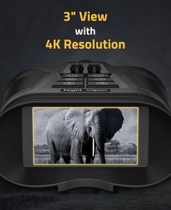 Venta al por mayor ODM OEM 4K visión nocturna gafas binoculares 3 \ "Pantalla 5000mAh batería recargable 64GB tarjeta para fotos vídeos retroiluminada - Product Image 3