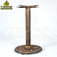 Pieds de table ronds traditionnels en fonte de fer forgé, finition laquée, en laiton antique, pour meubles de chambre et de salle de bain