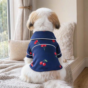 PETCIRCLE Pijamas de Primavera/Verano para Perros y Gatos, Antideslizantes, con Diseño de Cerezas - Product Image 1