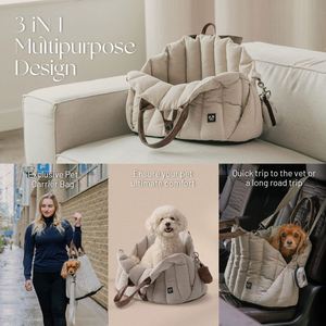 Sac de transport pour animaux de compagnie, écologique, chaud, classique, élégant, pliable, portable, à porter en bandoulière ou à la main, pour chats, chiens et petits animaux - Product Image 6