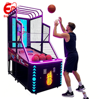 Machine de basket-ball interactive de luxe avec écran HD, fonctionnement à monnayeur, prise en charge sans fil de la langue anglaise, pour usage intérieur adulte