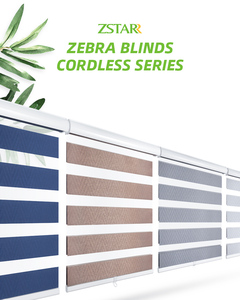 Tende <span class=keywords><strong>a</strong></span> Rullo Zebra ZSTARR per Finestre Domestiche, Oscuranti, Doppia Privacy, Impermeabili, con Motore Elettrico, Telecomando e WiFi, per Bagni - Product Image 2