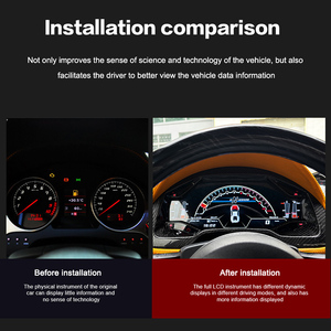 ZWNAV 12,3 pouces pour <span class=keywords><strong>Lamborghini</strong></span> Gallardo 2003-2013, tableau de bord LCD, panneau numérique de voiture, compteur de vitesse virtuel - Product Image 2