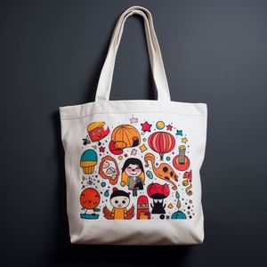 Bolsas de Tela Personalizadas Resistentes, Bolsas de Compras de Lona de Algodón al por Mayor, Estilo Tote con Doble Asa y Cremallera - Product Image 1