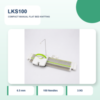 Machine à tricoter manuelle compacte LKS100 pour lit simple, 100 aiguilles, pas de 6,5 mm, idéale pour les cours de tricot, les salles d'échantillonnage et les projets d'artisanat